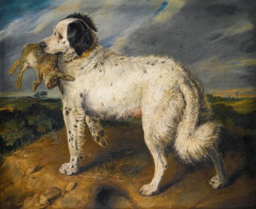 крупная порода собак на полотнах живописи - Ландсир