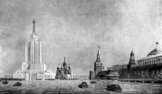Новый вид площади по проектам Сталина