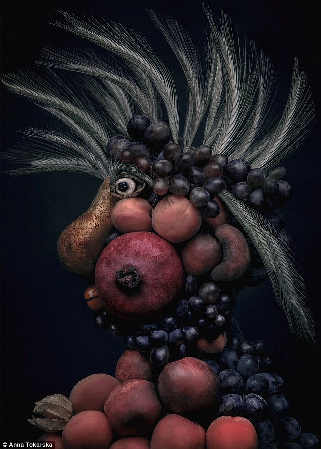 оригинальные портреты из овощей и фруктов