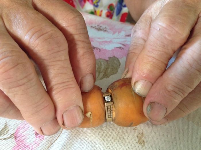 кольцо в морковке