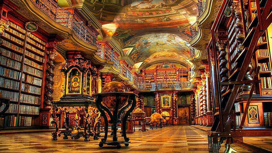Самая красивая библиотека мира - Национальная библиотека Чешской Республики