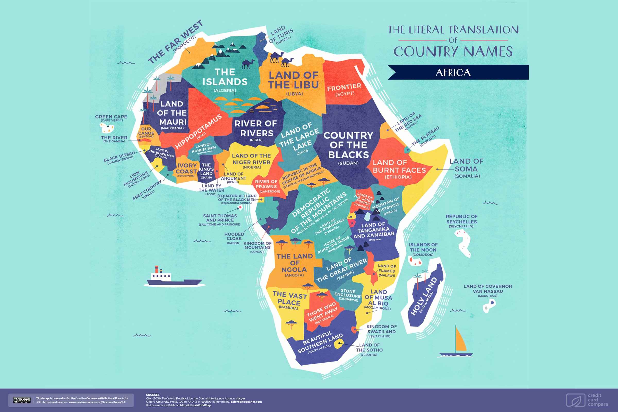 реальная карта Африки