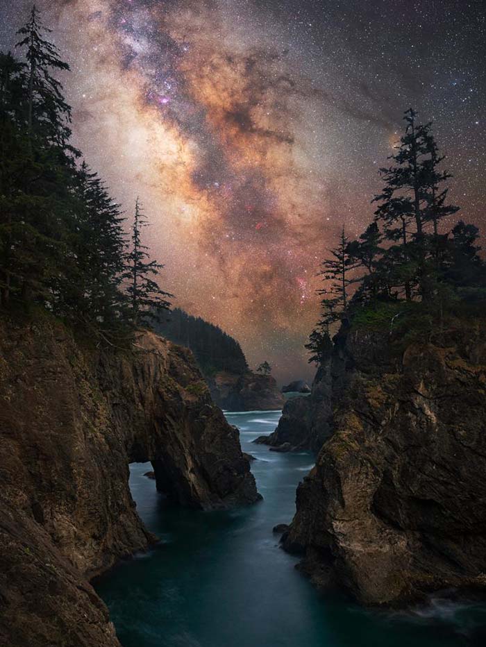 Галактика Млечный Путь над Орегоном