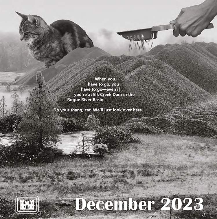 Оригинальный календарь на 2023 от Инженерного корпуса армии США
