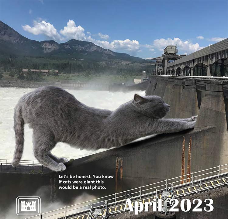 Оригинальный календарь на 2023 от Инженерного корпуса армии США