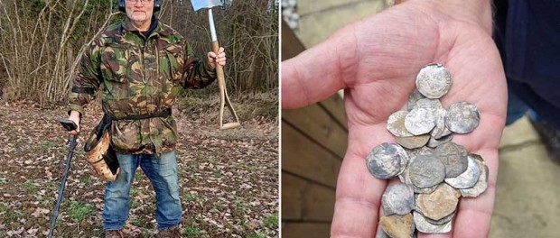 Пенсионер выкопал клад из худших монет Англии