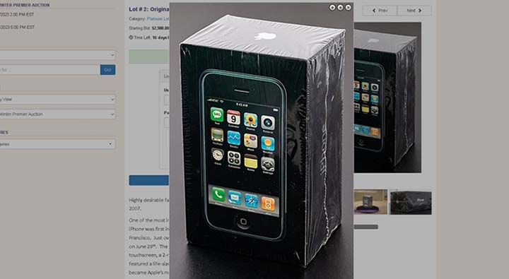 продать первую модель iPhone  за 50000 долларов