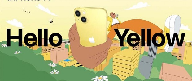 В Apple оригинальным роликом представили новые iPhone 14 в желтой расцветке