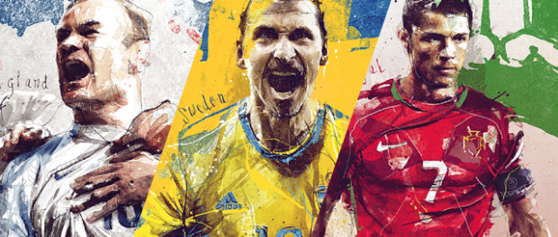 Креативные плакаты футбольных сборных на Евро-2016