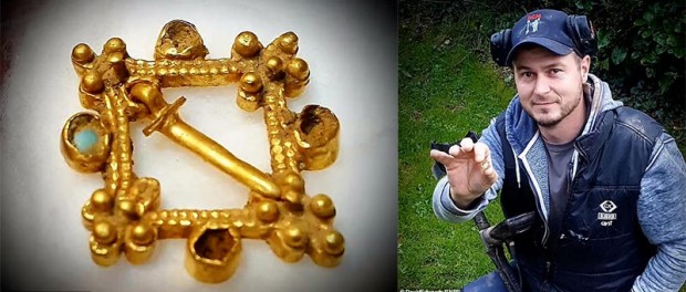 Британский кладоискатель нашел уникальную средневековую брошь